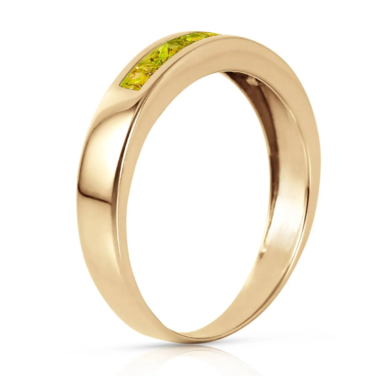 0.6 Carat 14K Solid Yellow Gold Somewhere Inside Me Peridot Ring