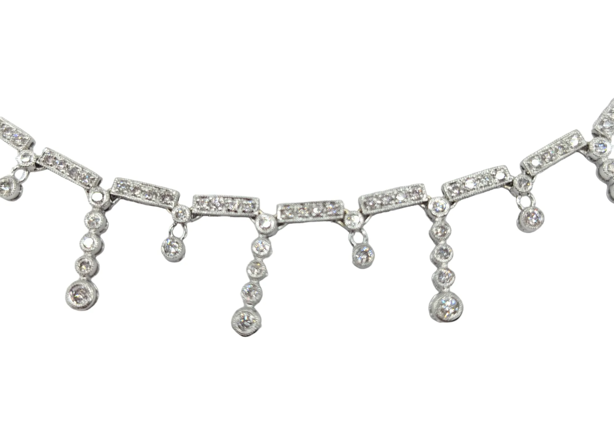 1 1/2 Carat Diamond Stationary Necklace