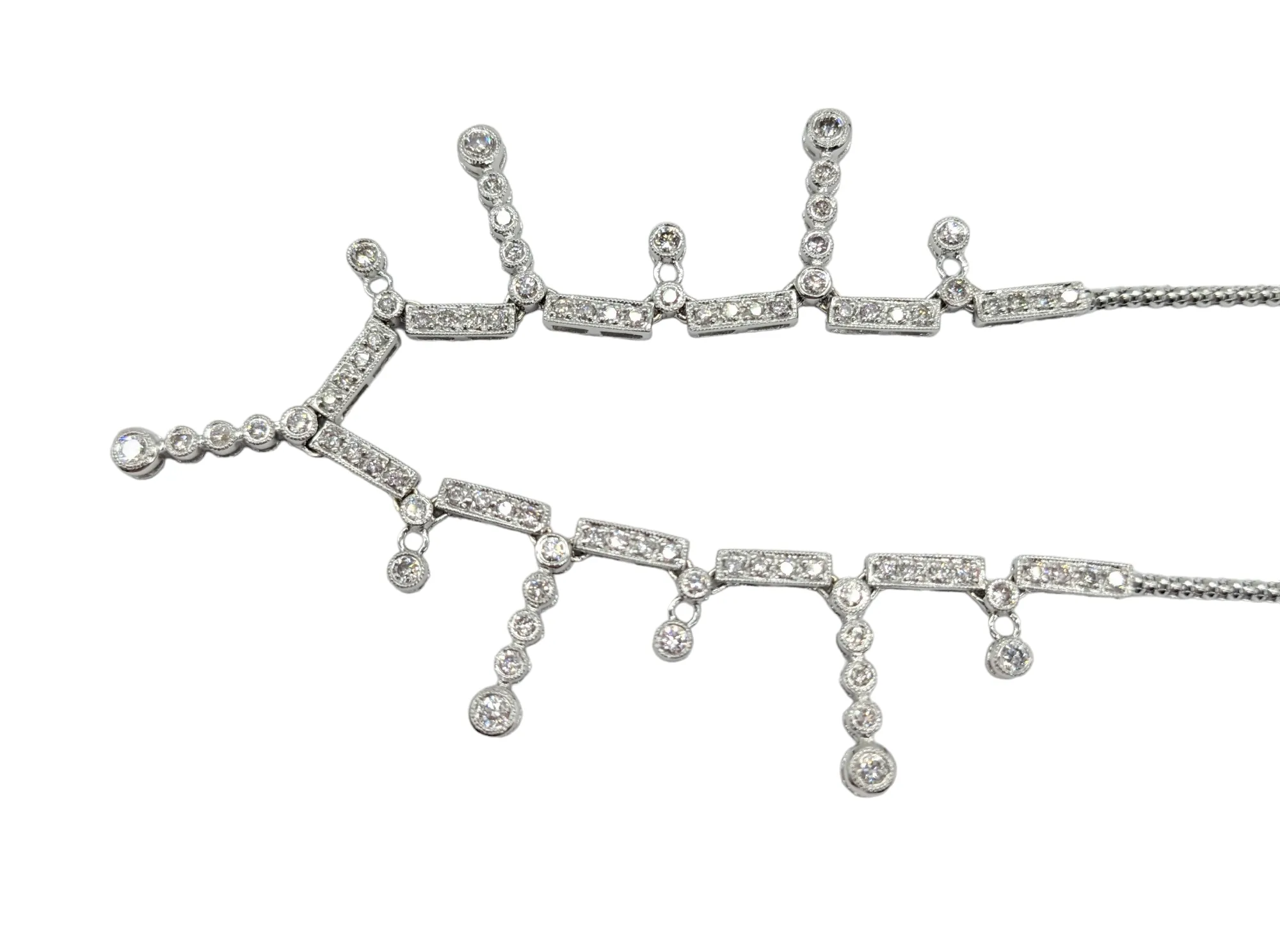 1 1/2 Carat Diamond Stationary Necklace