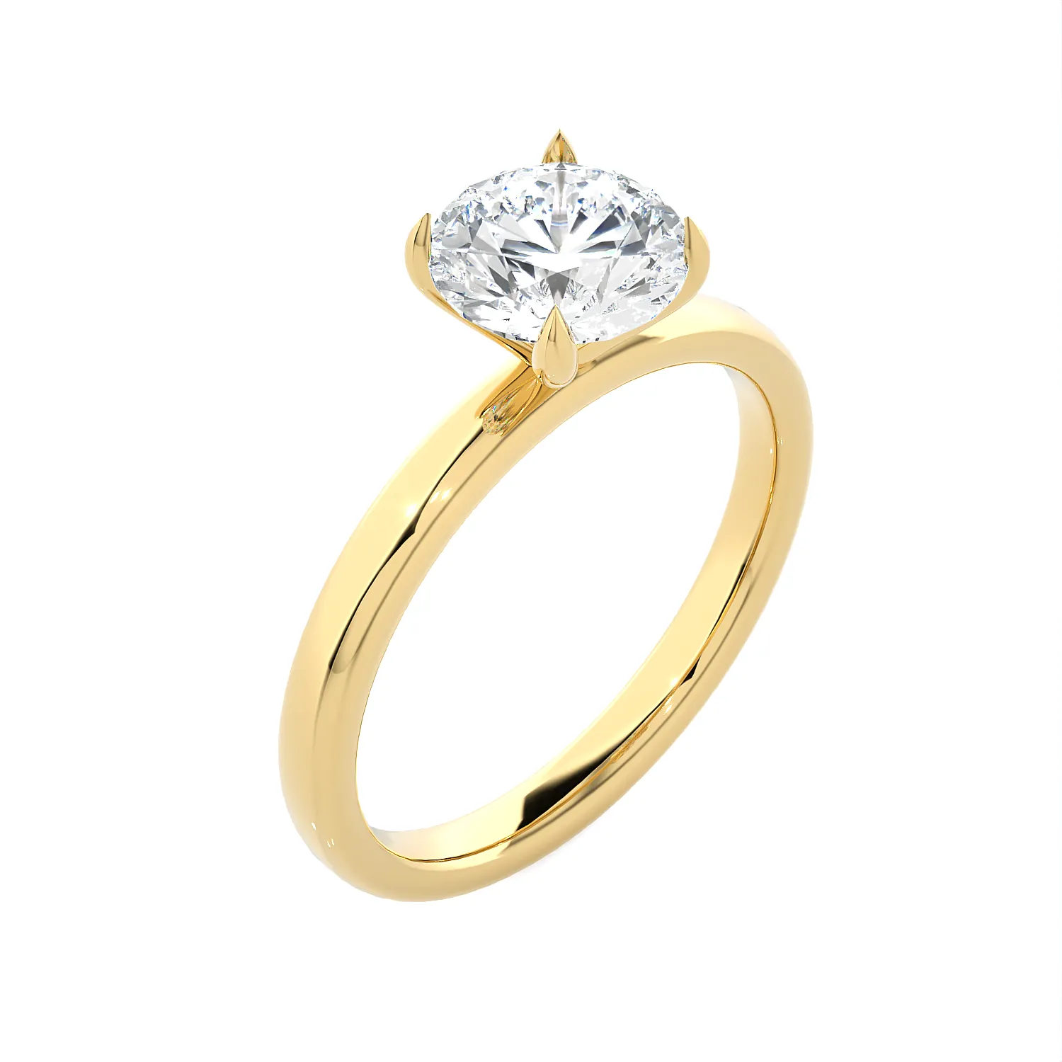 1 1/2 ctw Round Lab Grown Diamond Solitaire Engagement Ring