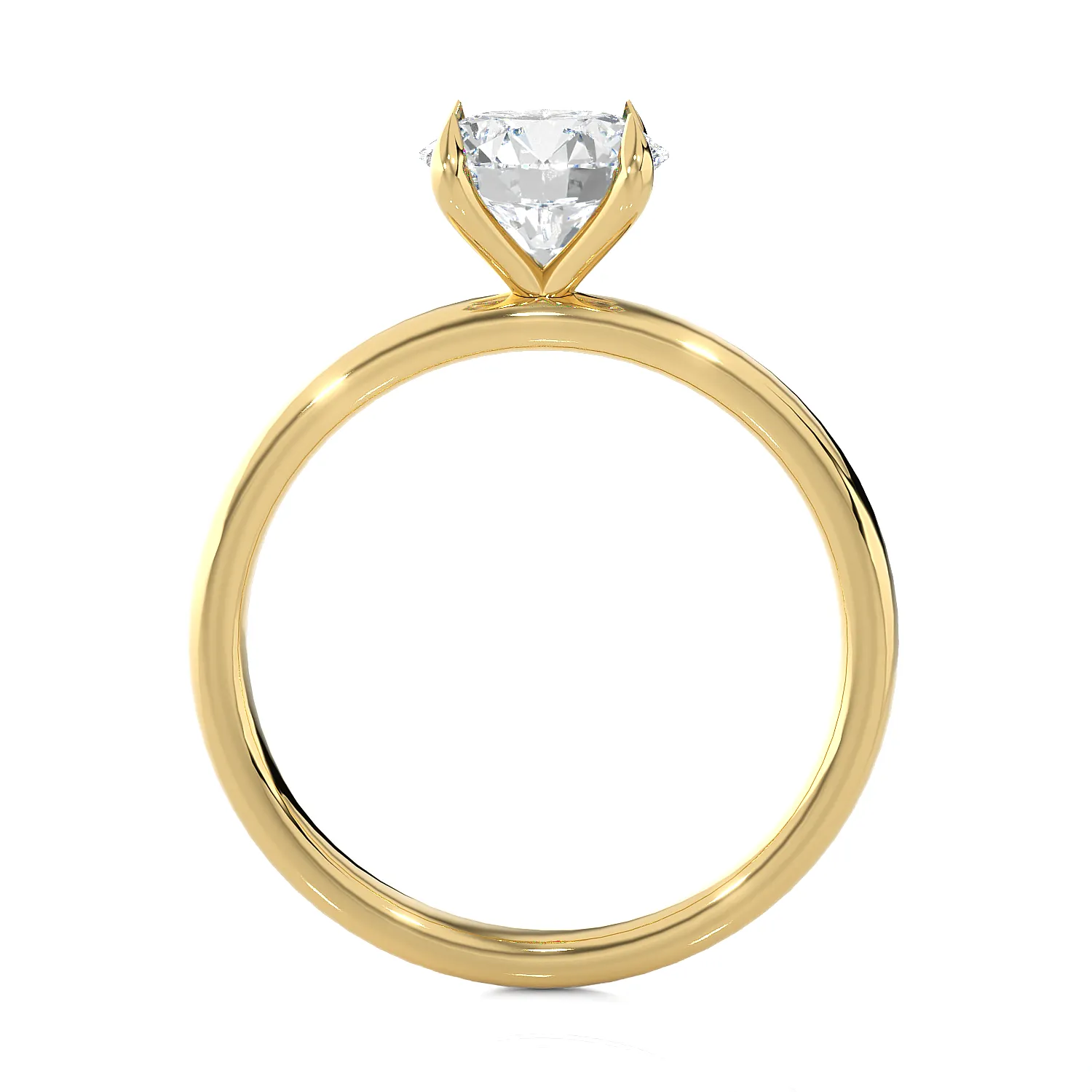 1 1/2 ctw Round Lab Grown Diamond Solitaire Engagement Ring
