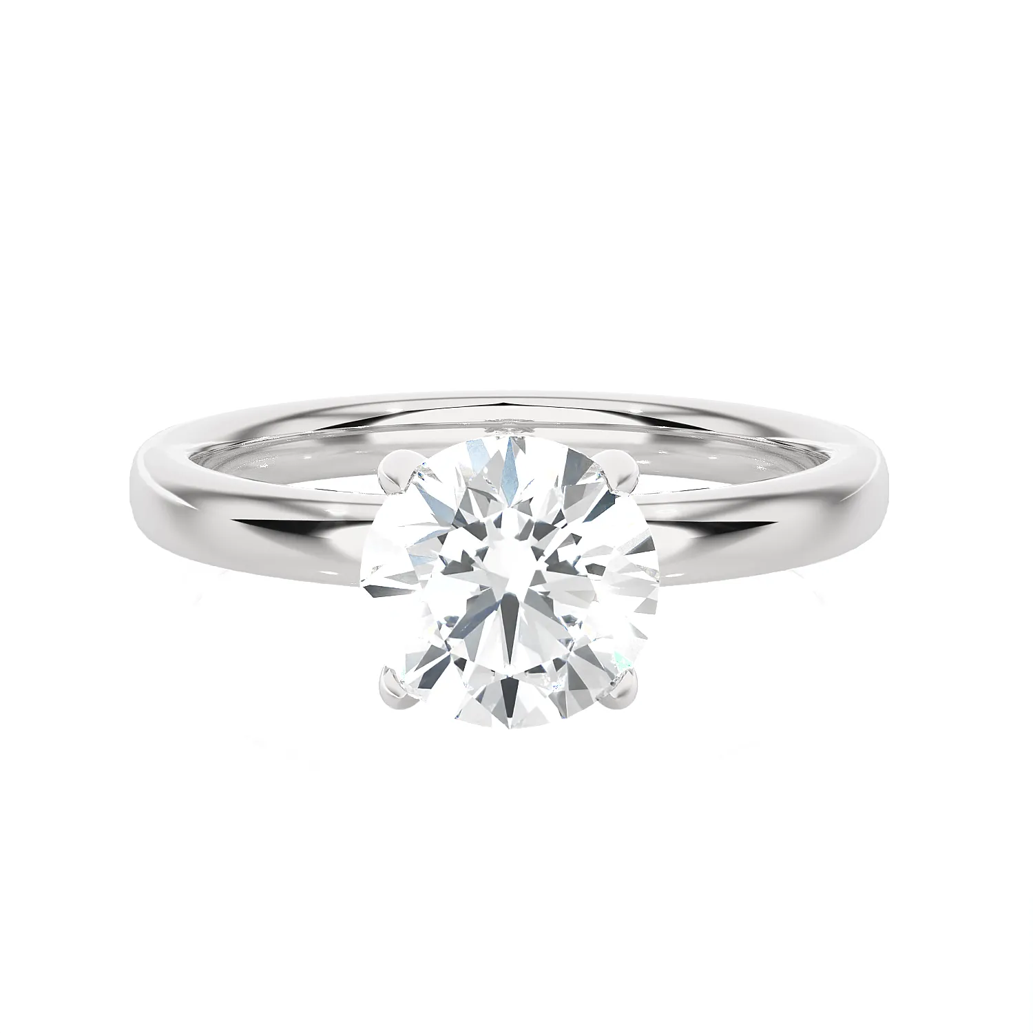 1 1/2 ctw Round Lab Grown Diamond Solitaire Engagement Ring