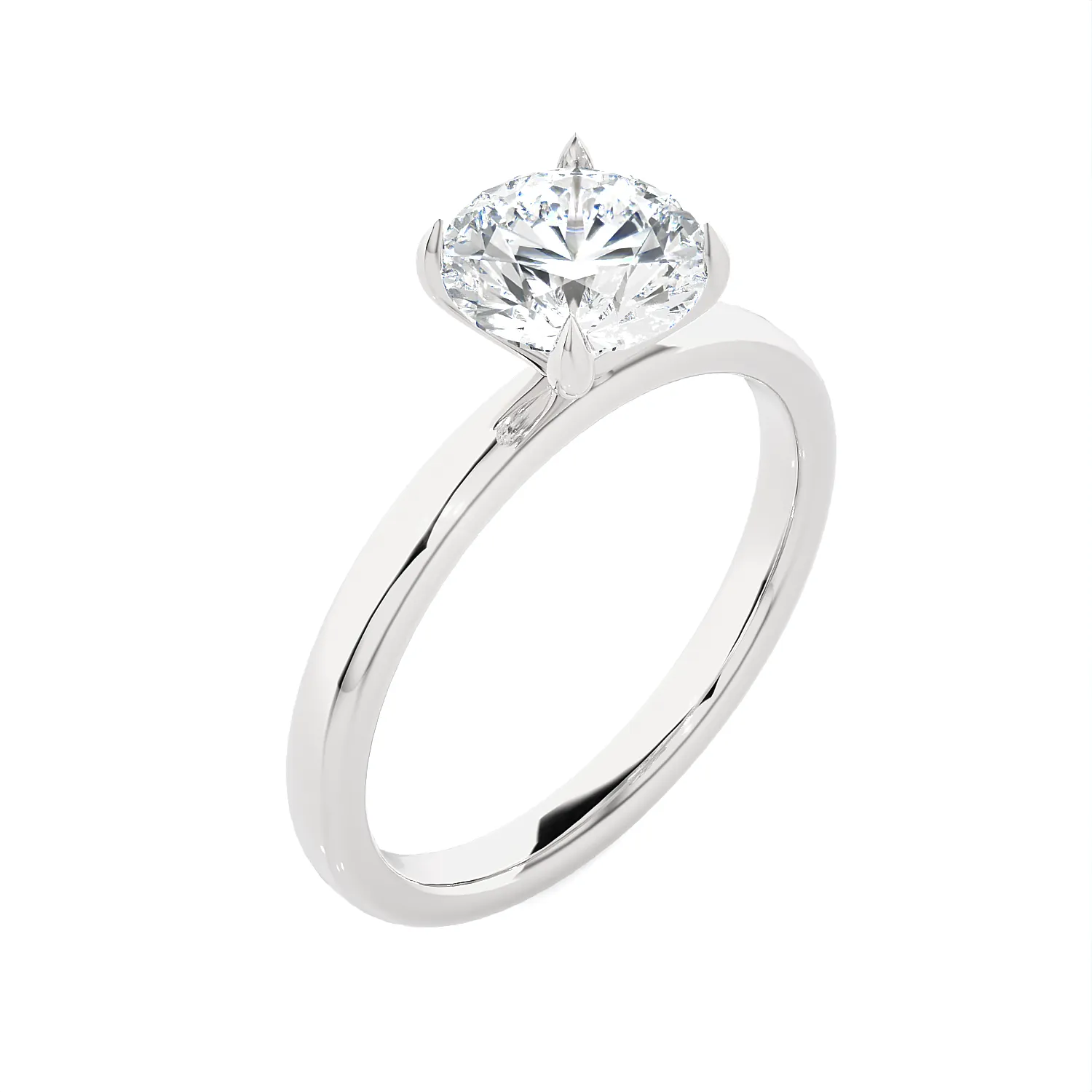 1 1/2 ctw Round Lab Grown Diamond Solitaire Engagement Ring