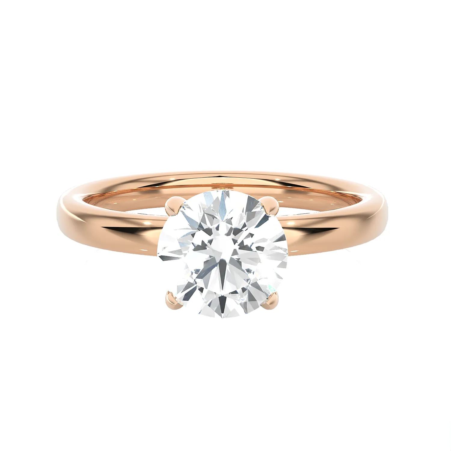 1 1/2 ctw Round Lab Grown Diamond Solitaire Engagement Ring