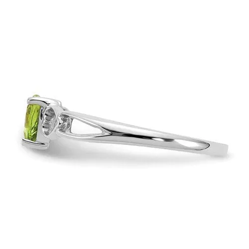 10KT GOLD POLISHED PERIDOT BIRTHSTONE RING