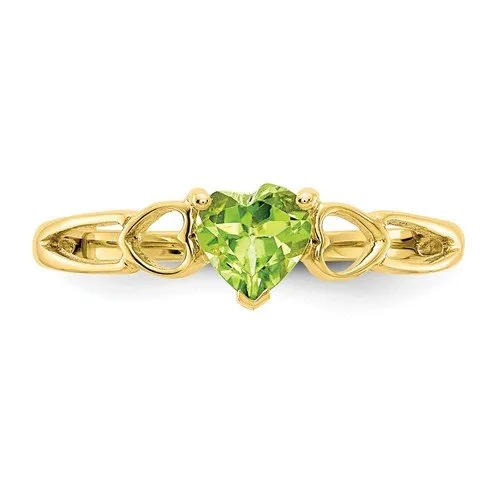 10KT GOLD POLISHED PERIDOT BIRTHSTONE RING