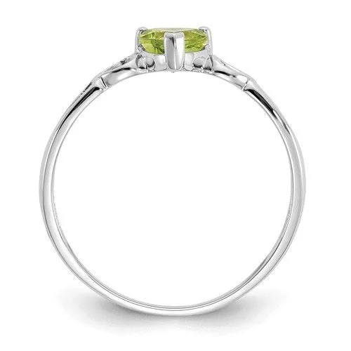 10KT GOLD POLISHED PERIDOT BIRTHSTONE RING