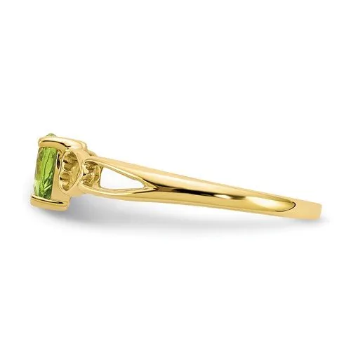 10KT GOLD POLISHED PERIDOT BIRTHSTONE RING