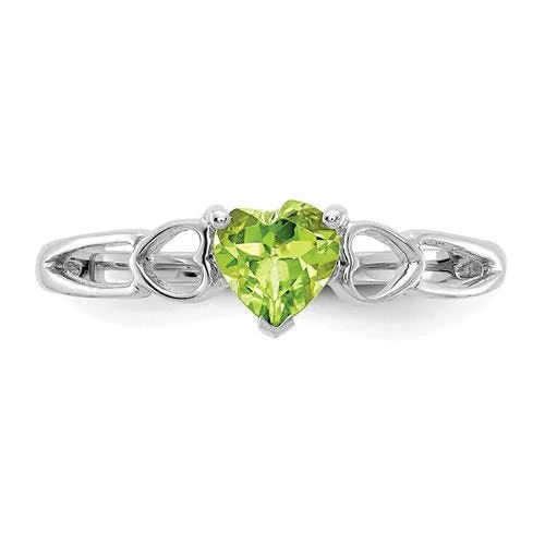 10KT GOLD POLISHED PERIDOT BIRTHSTONE RING