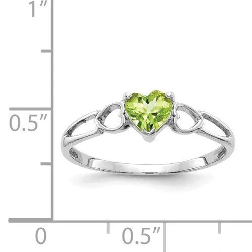 10KT GOLD POLISHED PERIDOT BIRTHSTONE RING