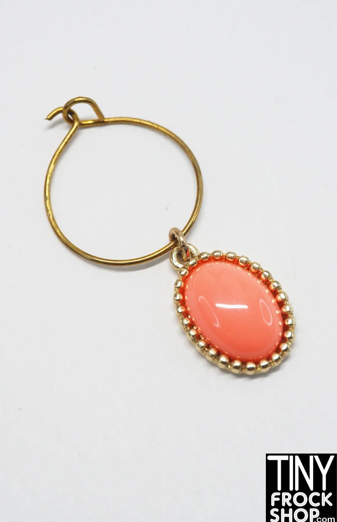 12" Fashion Doll Coral Stone Necklace by Pam Maness