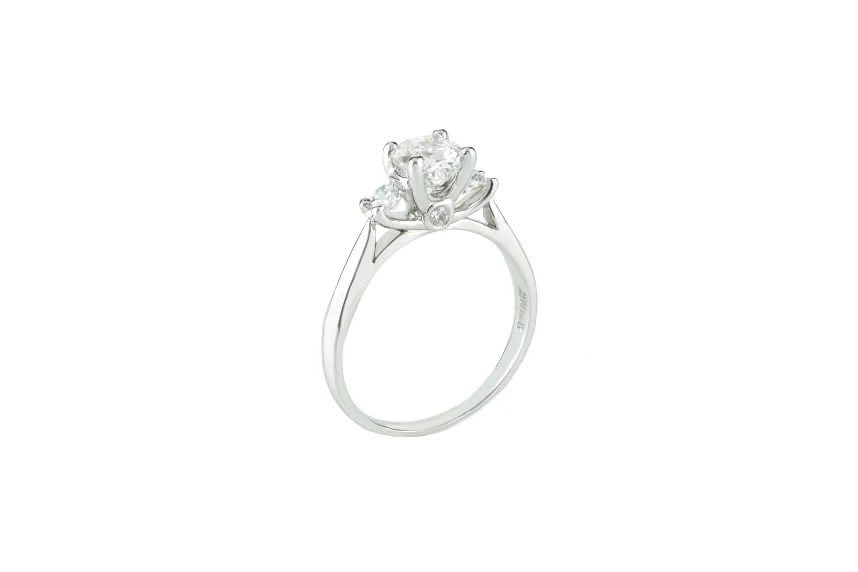 1.3 ctw GIA Certified Cushion Cut Platinum Diamond Engagement Ring