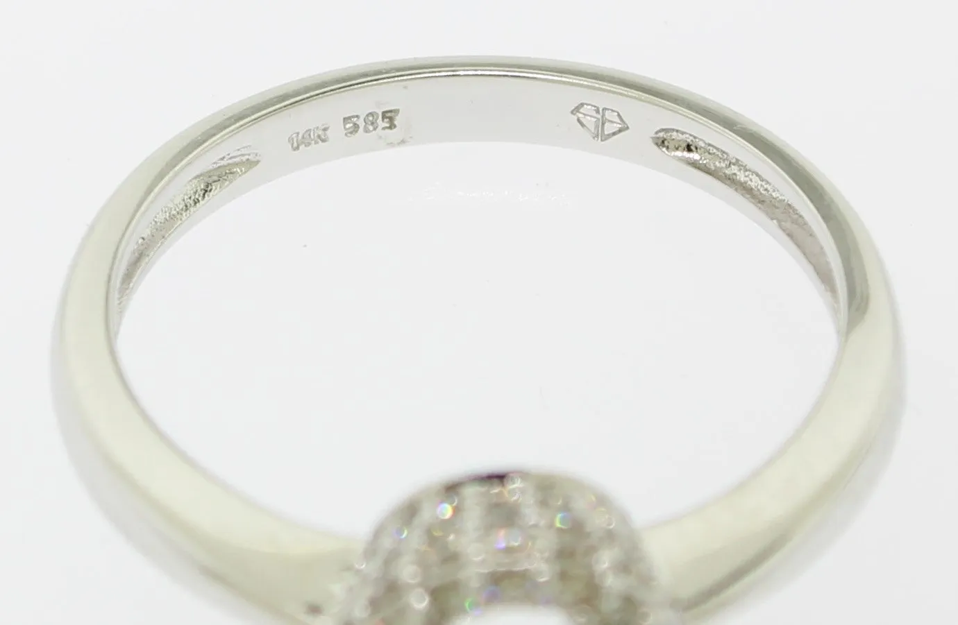 14K White Gold Diamond Engagement Ring Semi-Mounting Finger-Size 7 (Brand New)