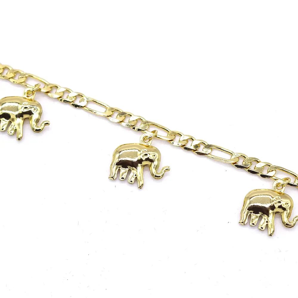 18K Gold-Filled Elephant Anklet For Women