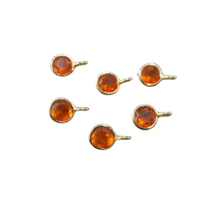 18k Gold Mexican Orange Opal Charm