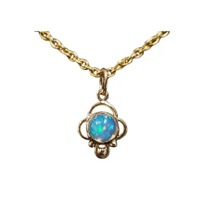18k Gold Natural Opal Pendant