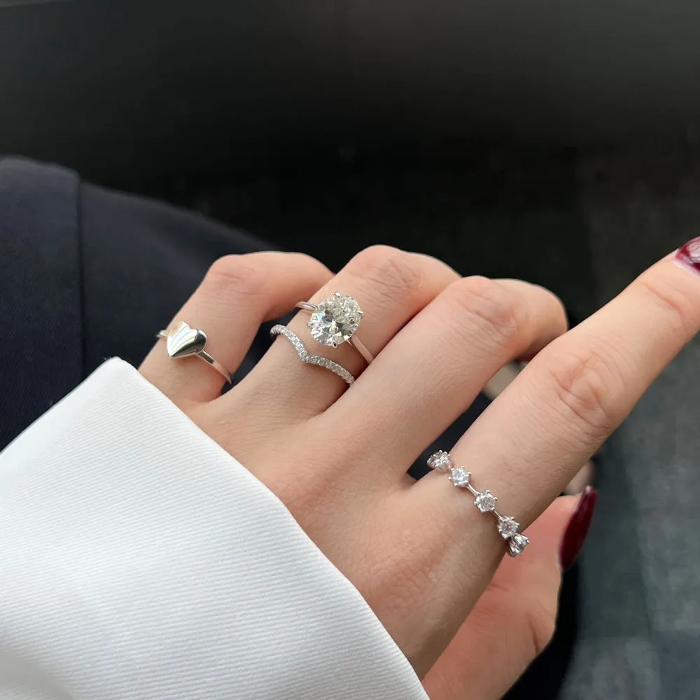 2.5 Carat Oval Cut Solitaire Engagement Ring