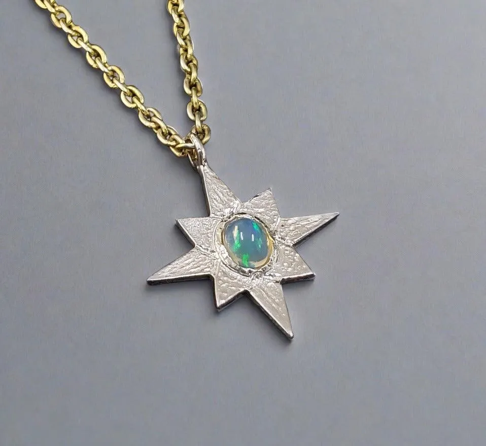 925 Silver Ethiopian Opal Charm