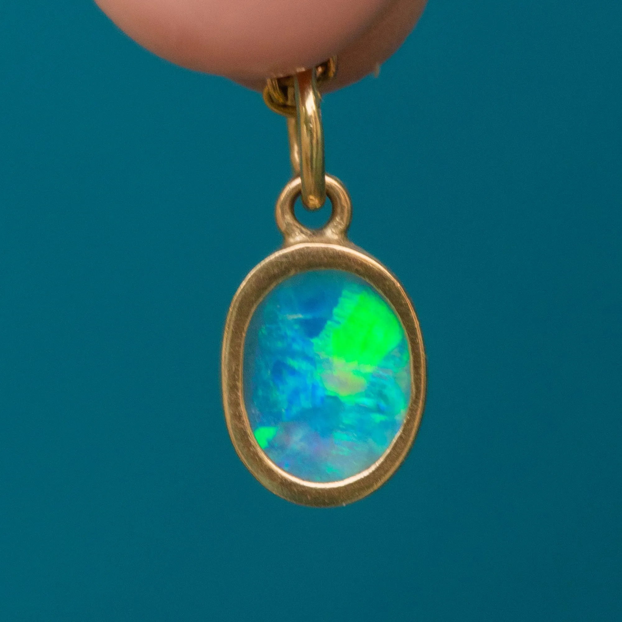 9ct Gold Opal Bezel-Set Charm, 0.65ct