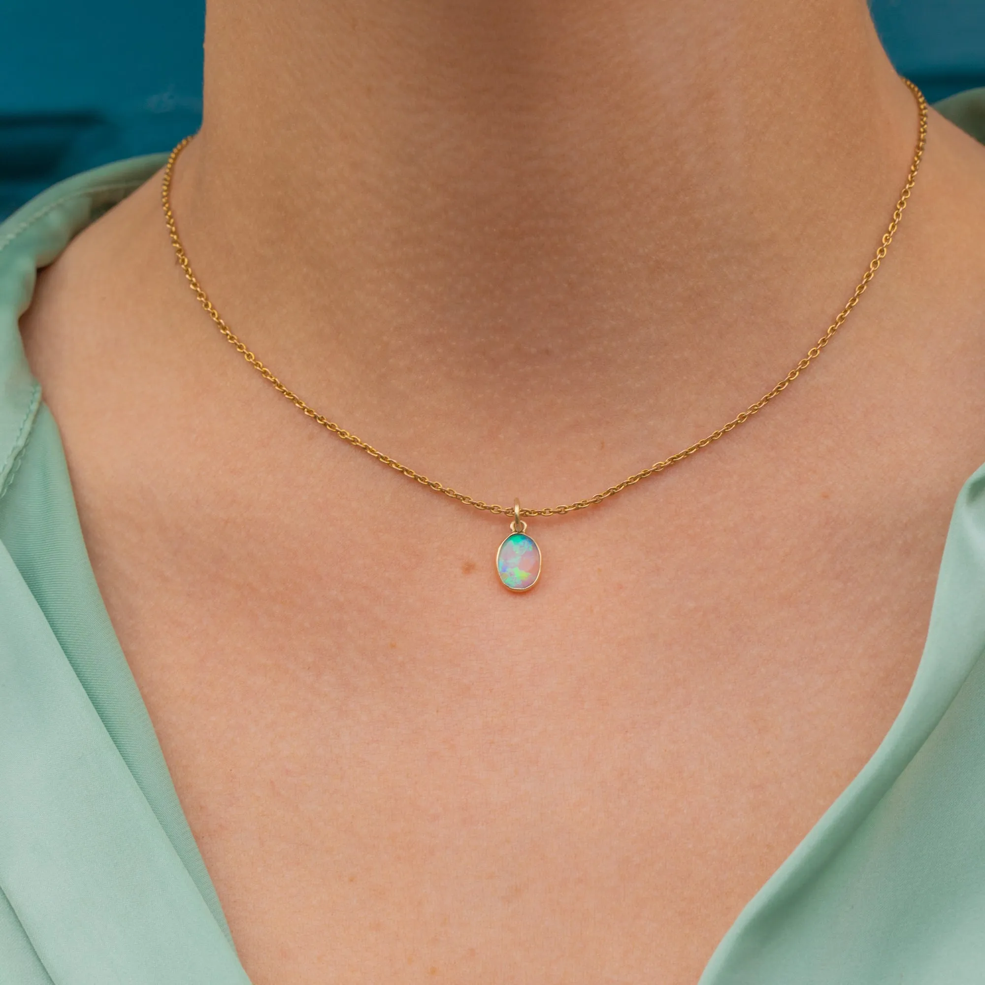 9ct Gold Opal Bezel-Set Charm, 0.65ct