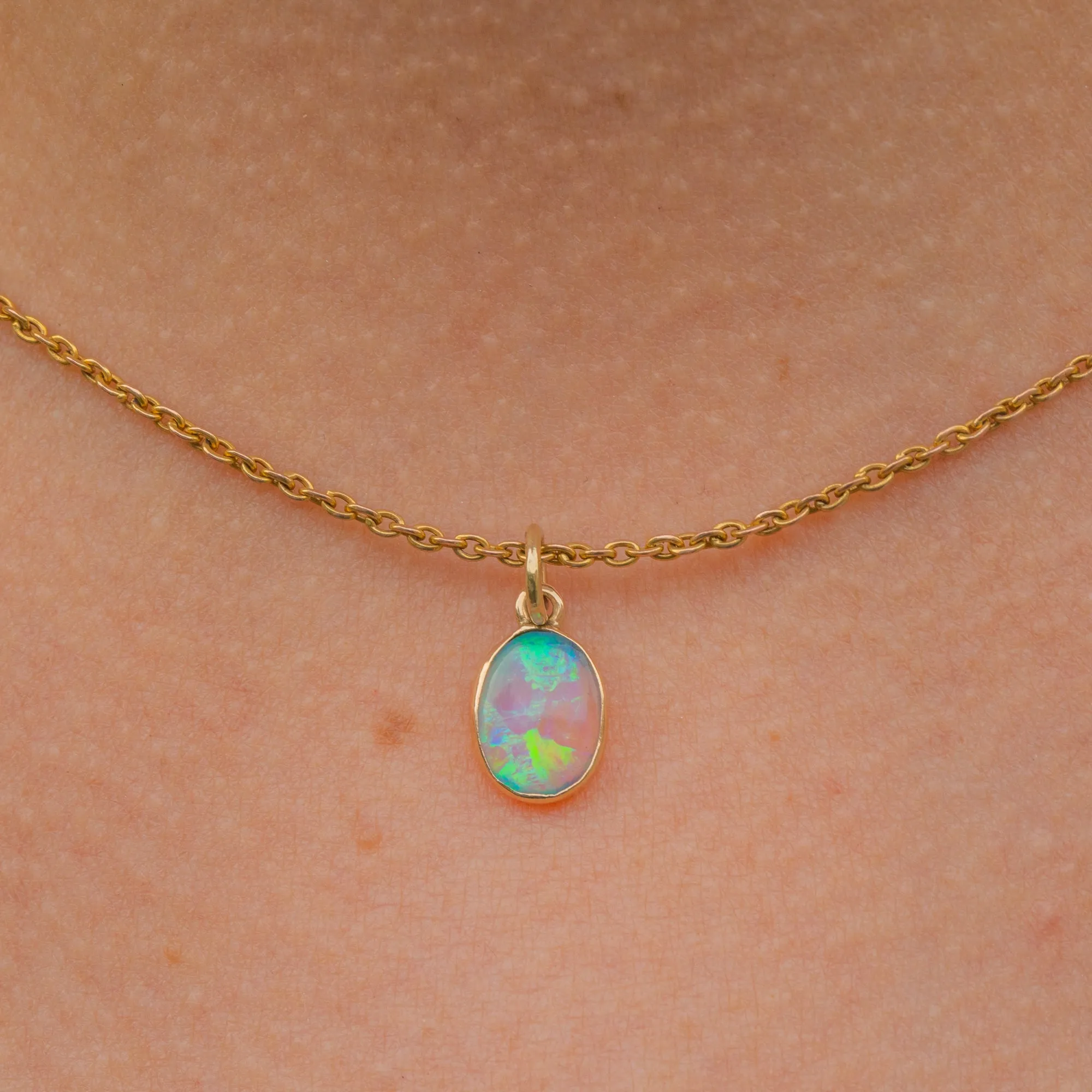 9ct Gold Opal Bezel-Set Charm, 0.65ct
