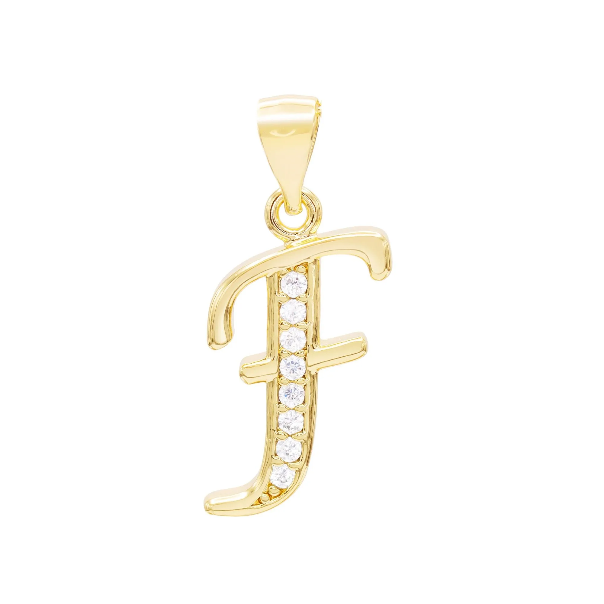 A-Z Letter CZ Pendant 14K Gold Filled Figaro Anklet Set 10" Women Jewelry