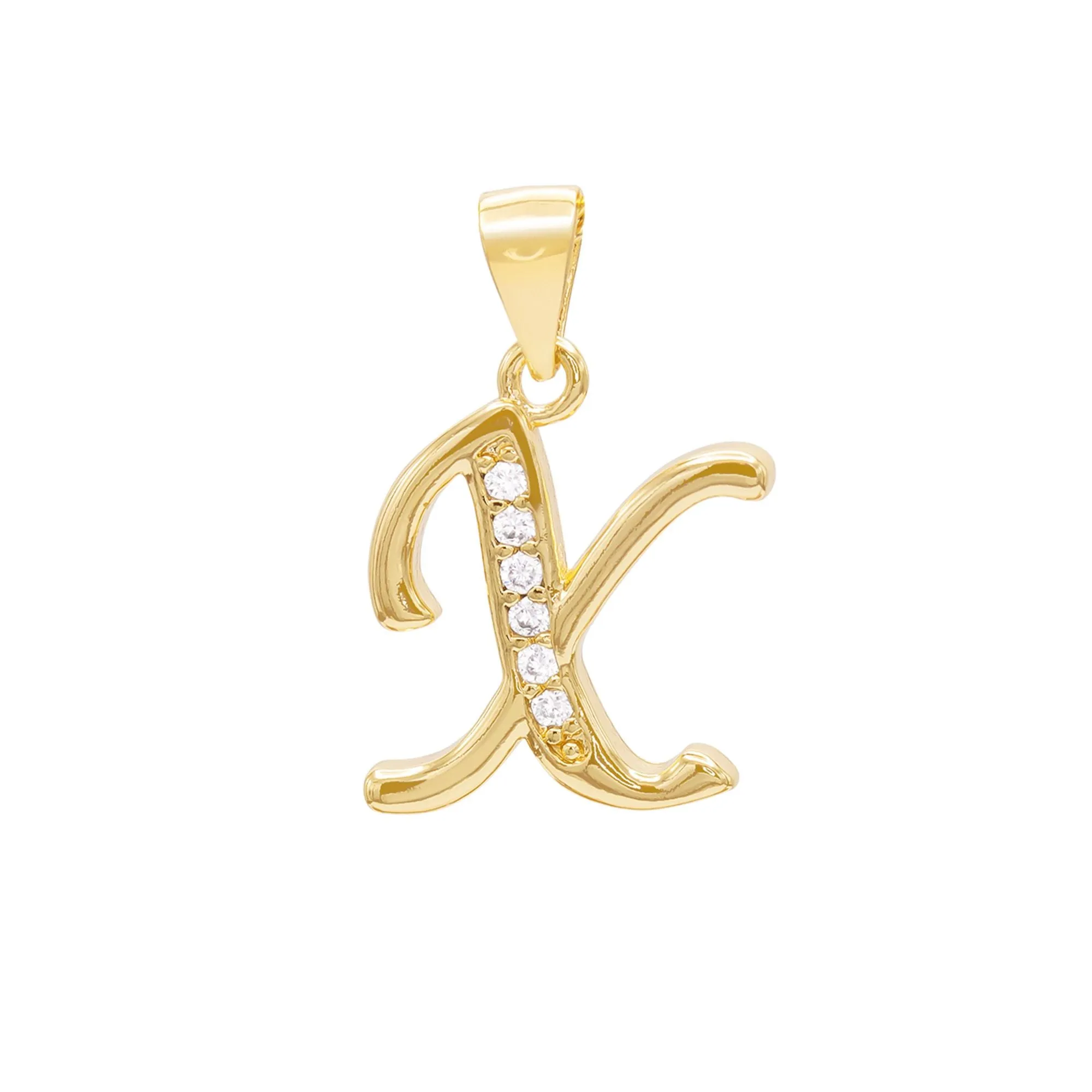 A-Z Letter CZ Pendant 14K Gold Filled Figaro Anklet Set 10" Women Jewelry