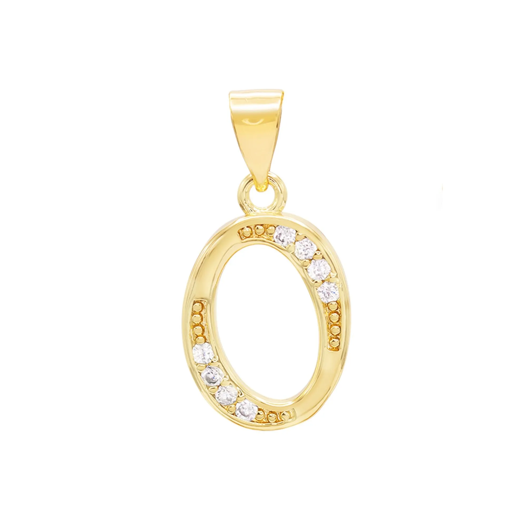 A-Z Letter CZ Pendant 14K Gold Filled Figaro Anklet Set 10" Women Jewelry