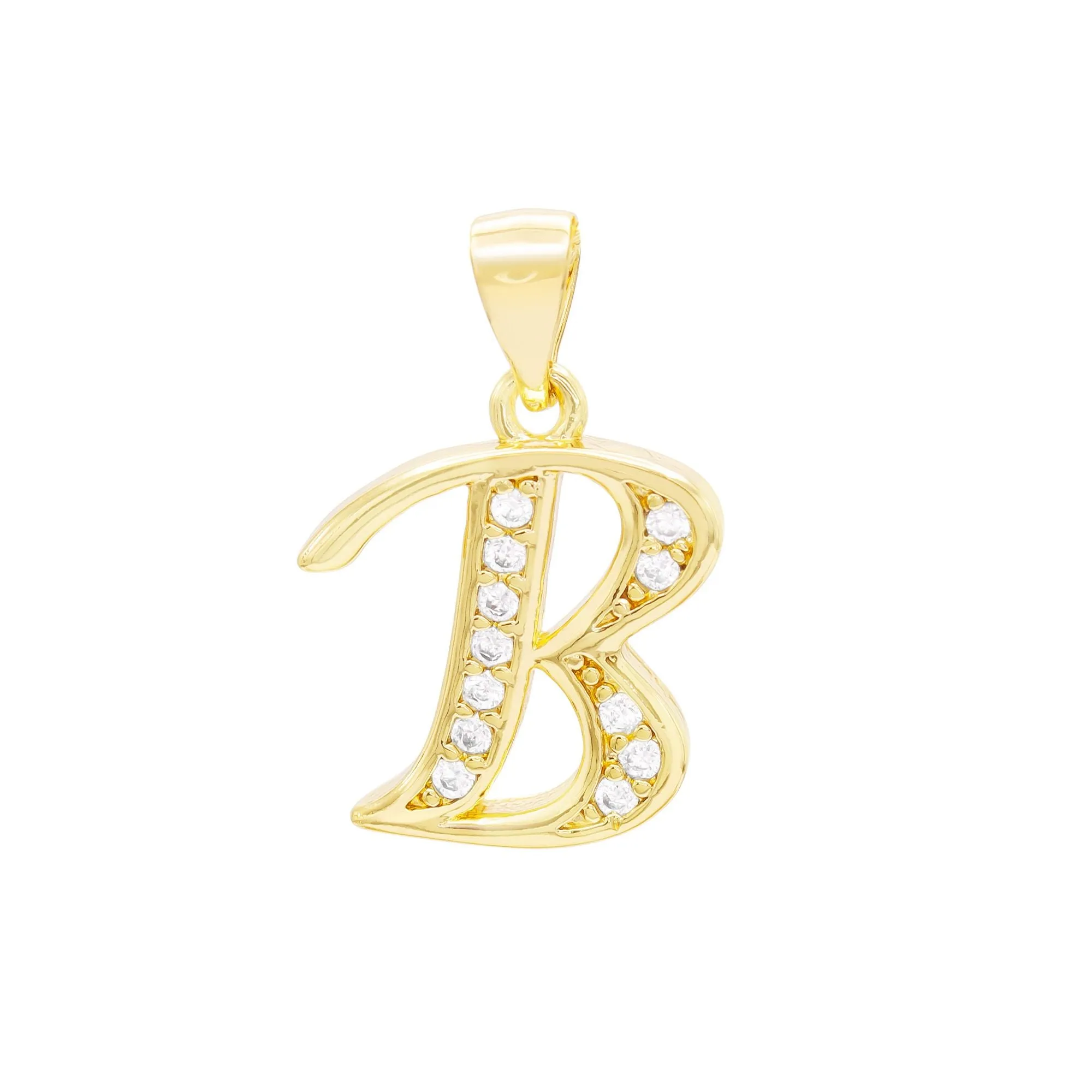 A-Z Letter CZ Pendant 14K Gold Filled Figaro Anklet Set 10" Women Jewelry