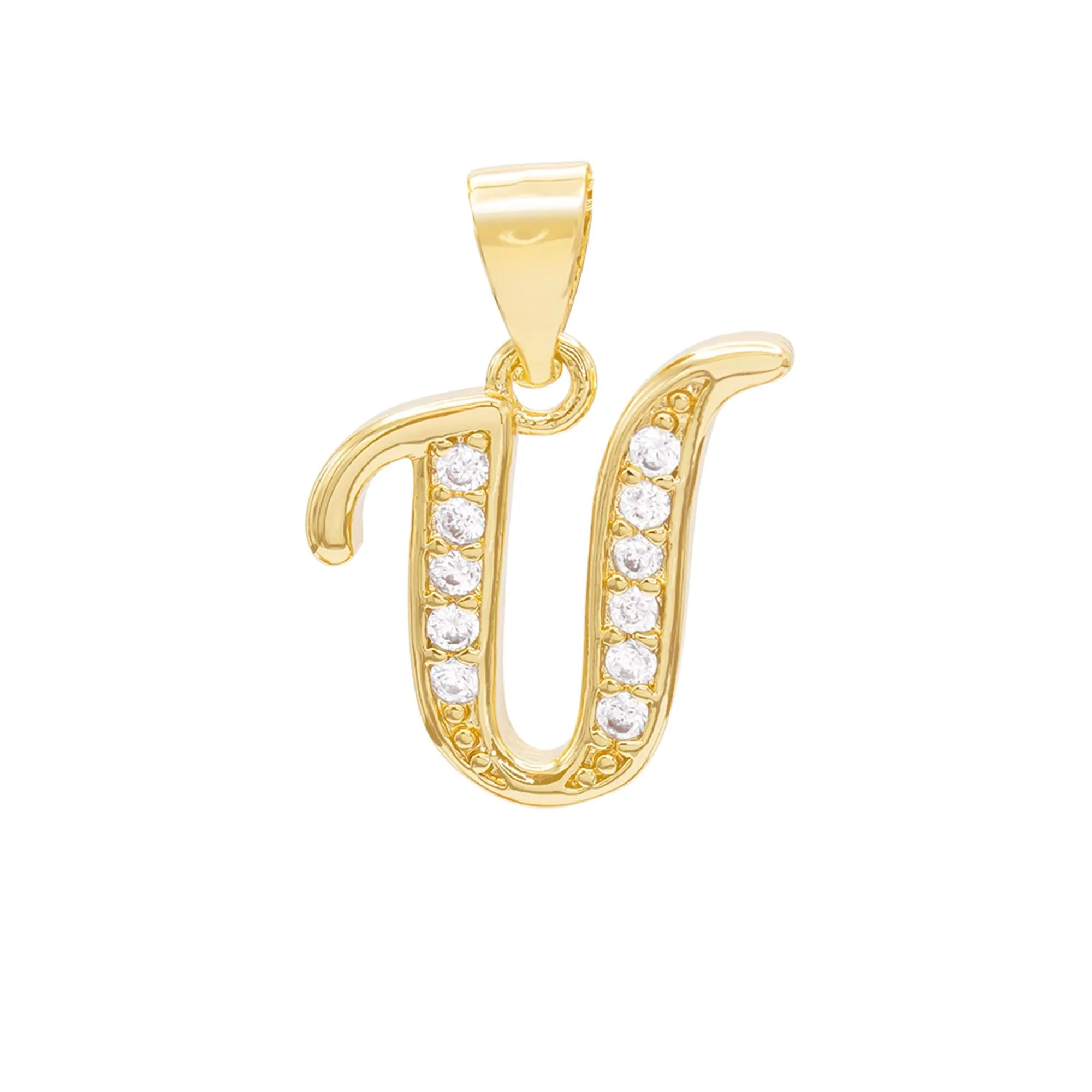A-Z Letter CZ Pendant 14K Gold Filled Figaro Anklet Set 10" Women Jewelry