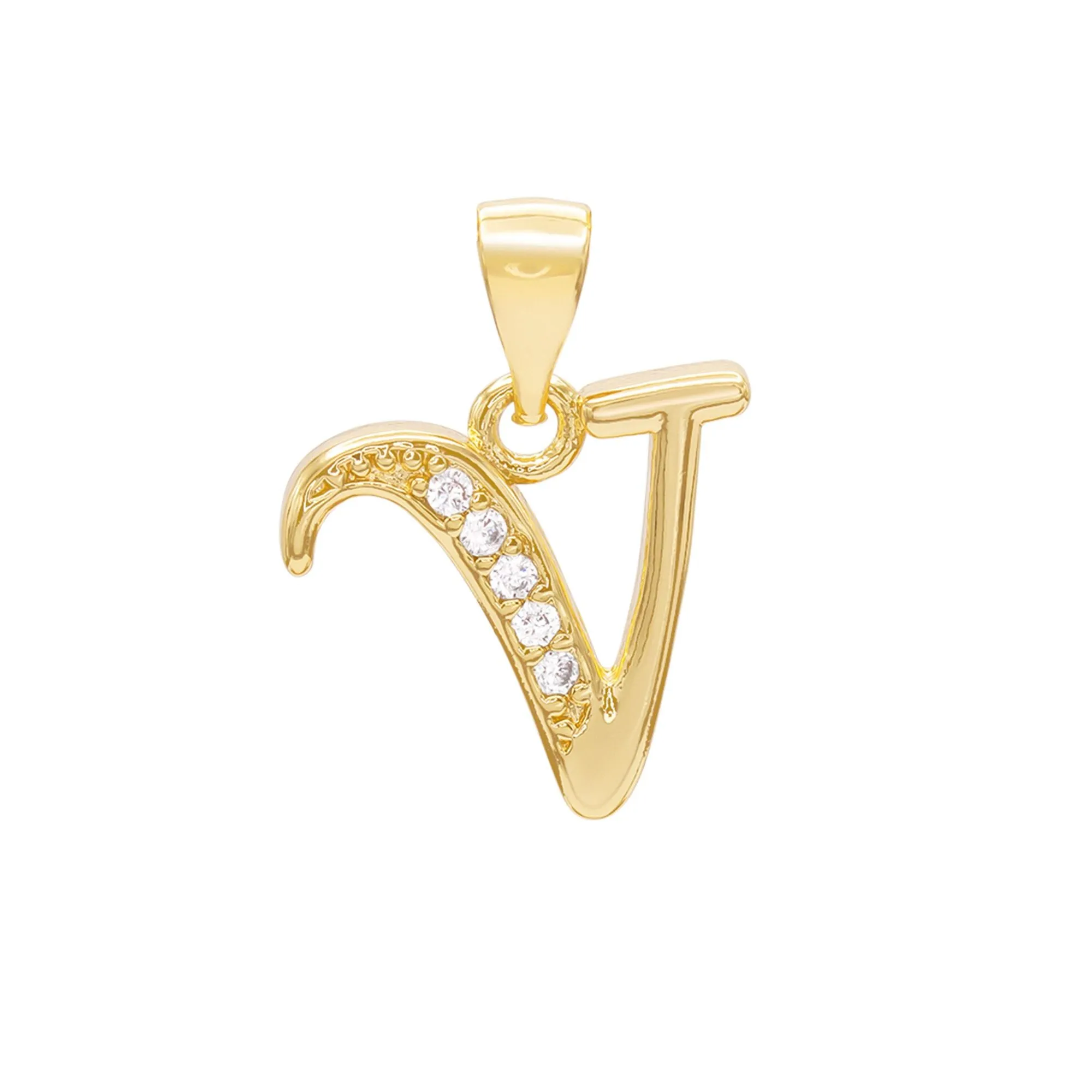 A-Z Letter CZ Pendant 14K Gold Filled Figaro Anklet Set 10" Women Jewelry