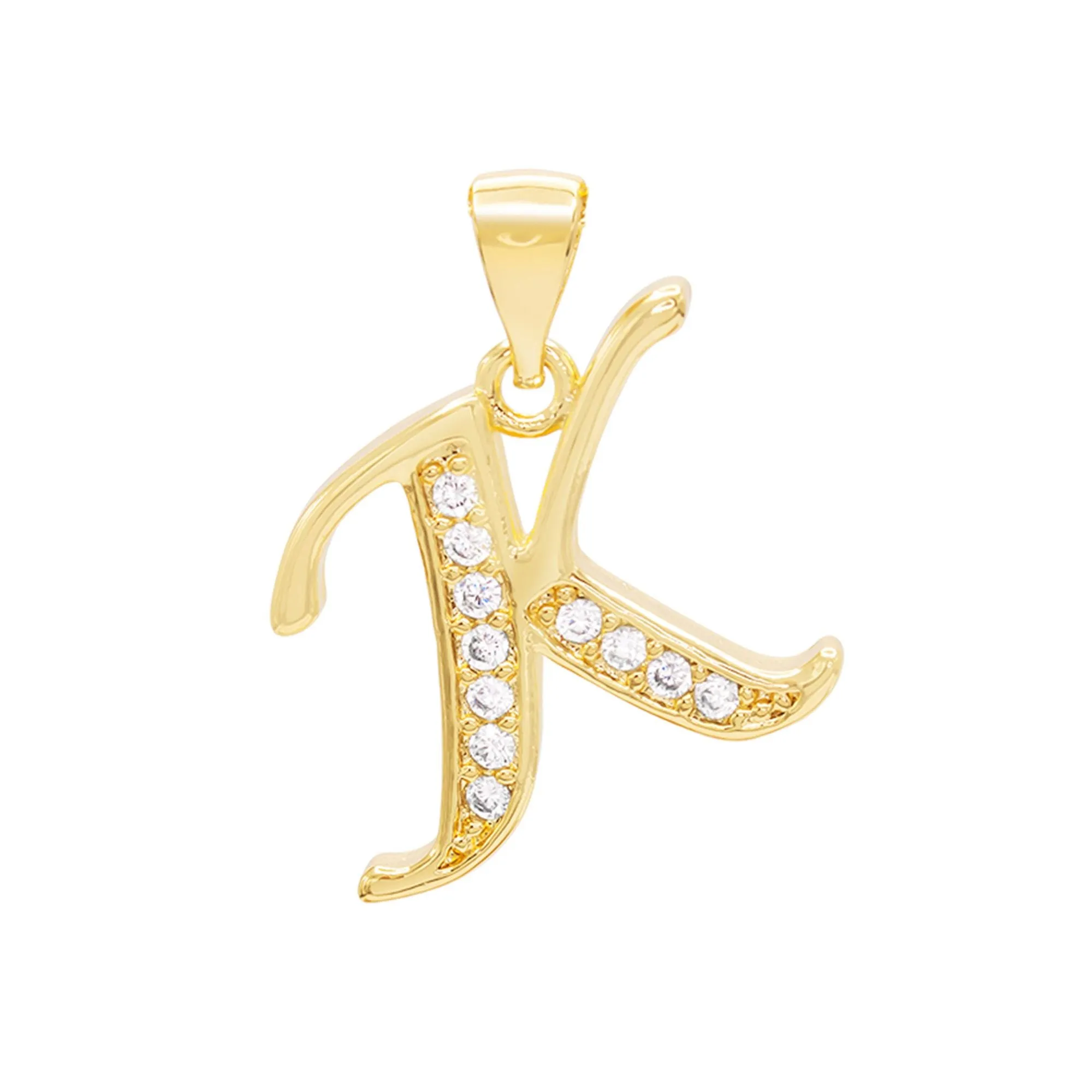 A-Z Letter CZ Pendant 14K Gold Filled Figaro Anklet Set 10" Women Jewelry