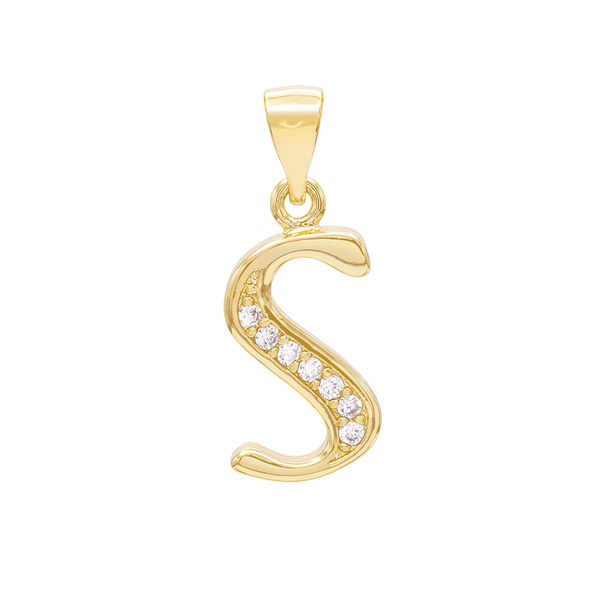 A-Z Letter CZ Pendant 14K Gold Filled Figaro Anklet Set 10" Women Jewelry