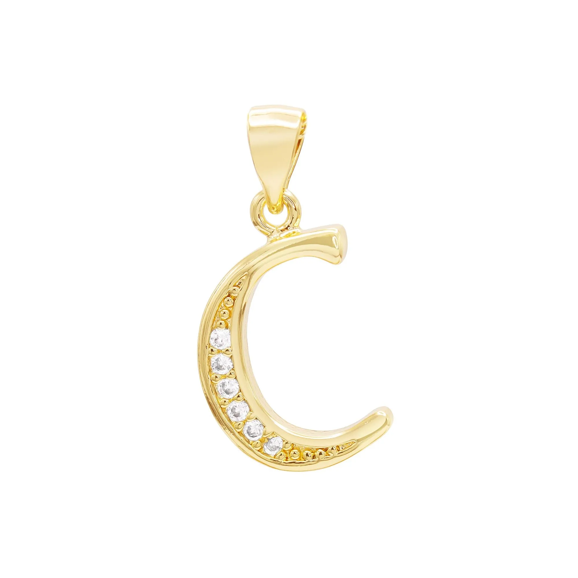 A-Z Letter CZ Pendant 14K Gold Filled Figaro Anklet Set 10" Women Jewelry