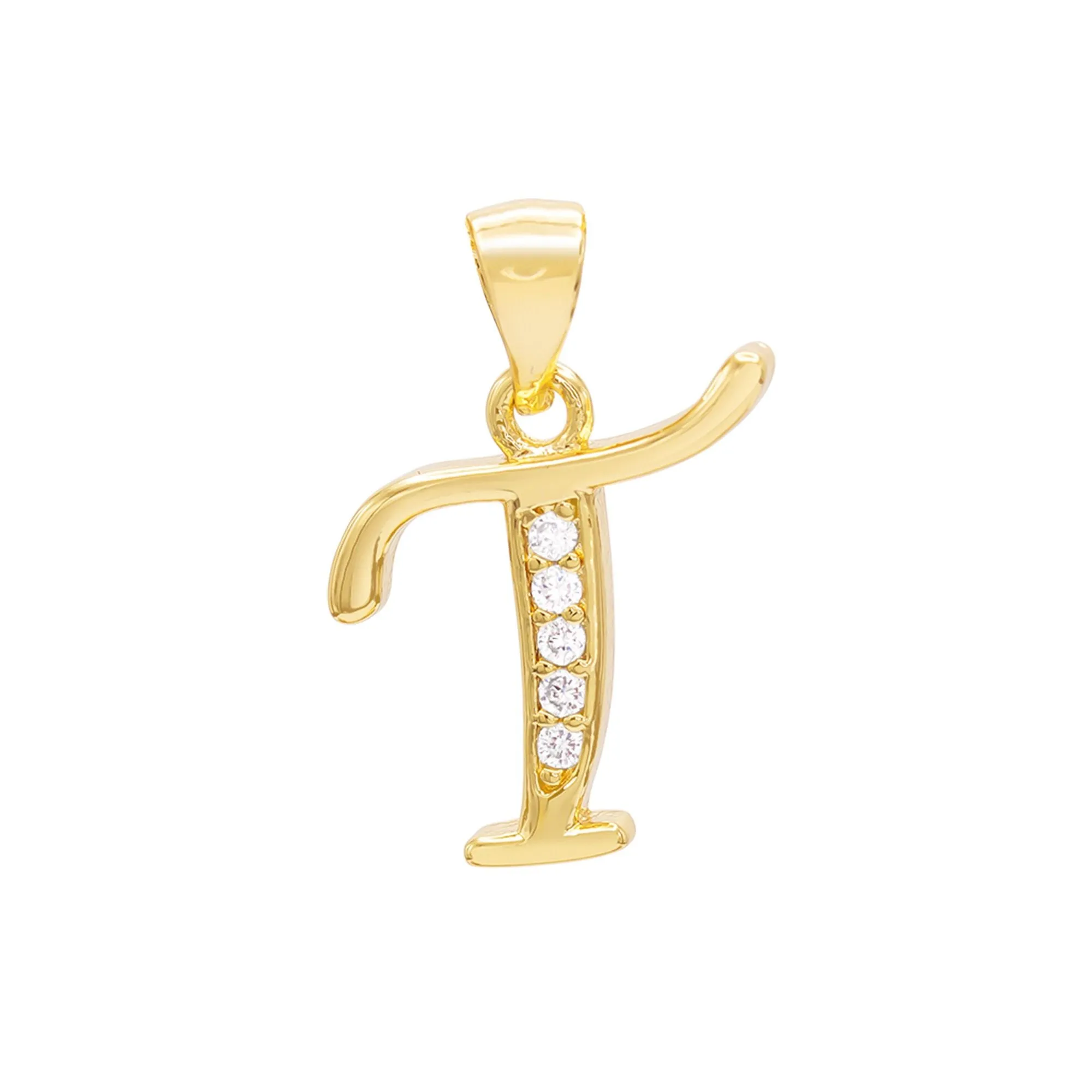 A-Z Letter CZ Pendant 14K Gold Filled Figaro Anklet Set 10" Women Jewelry