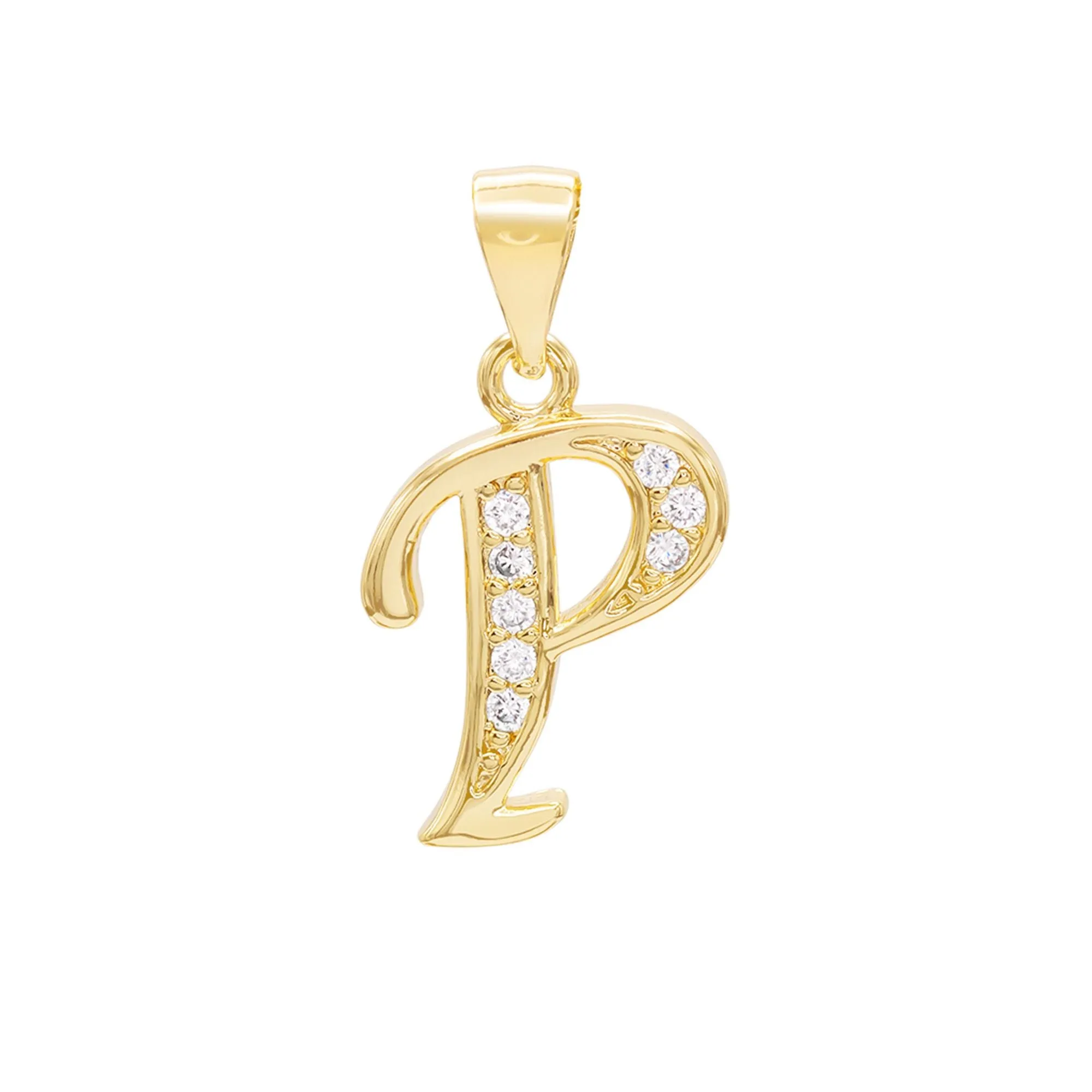 A-Z Letter CZ Pendant 14K Gold Filled Figaro Anklet Set 10" Women Jewelry