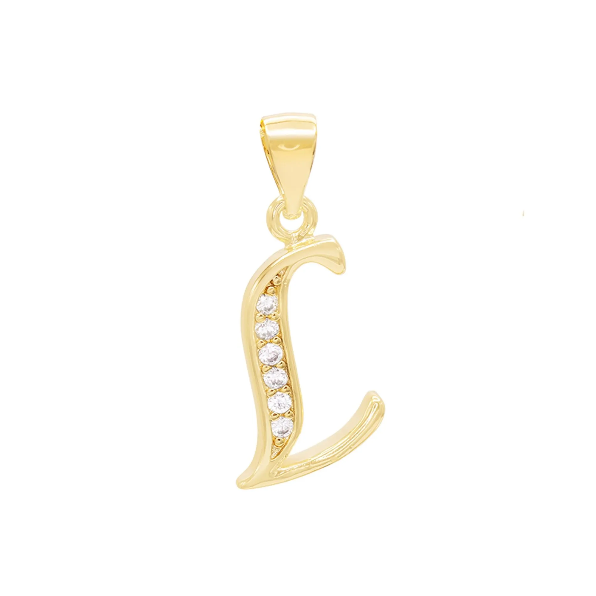A-Z Letter CZ Pendant 14K Gold Filled Figaro Anklet Set 10" Women Jewelry