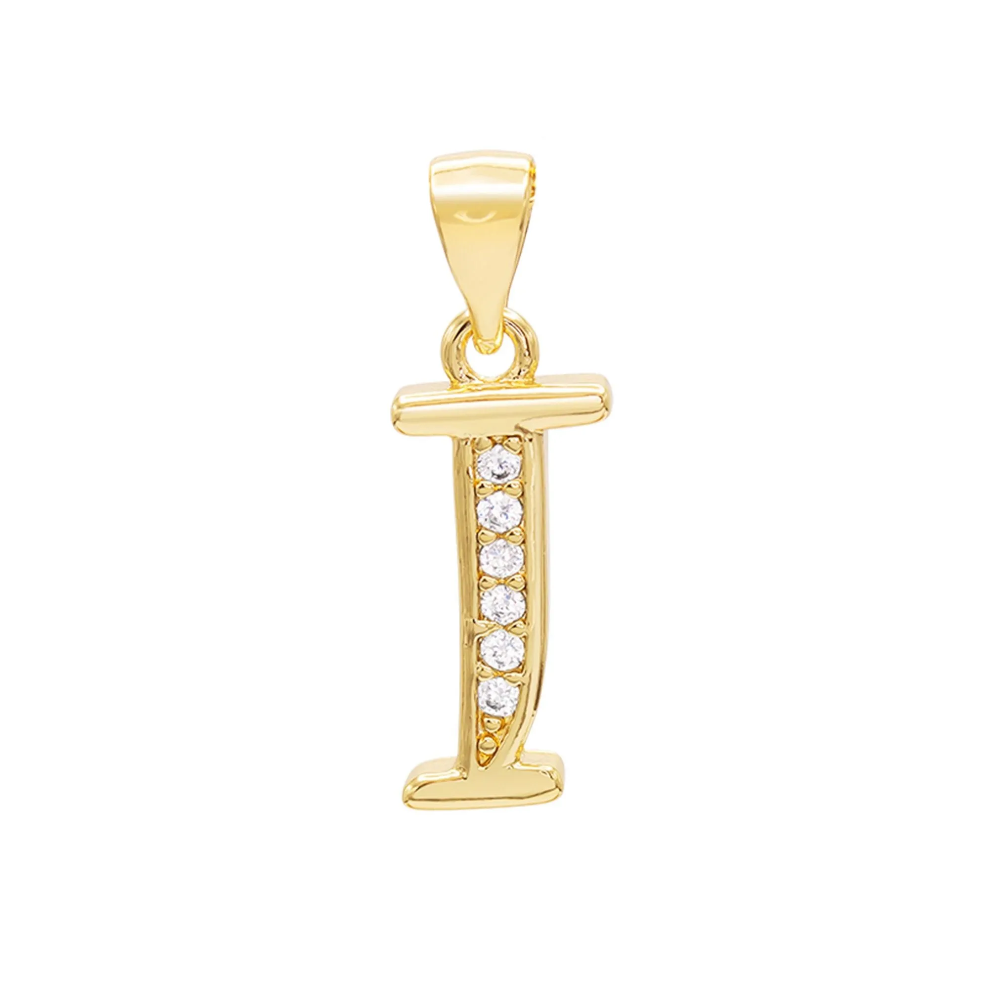 A-Z Letter CZ Pendant 14K Gold Filled Figaro Anklet Set 10" Women Jewelry