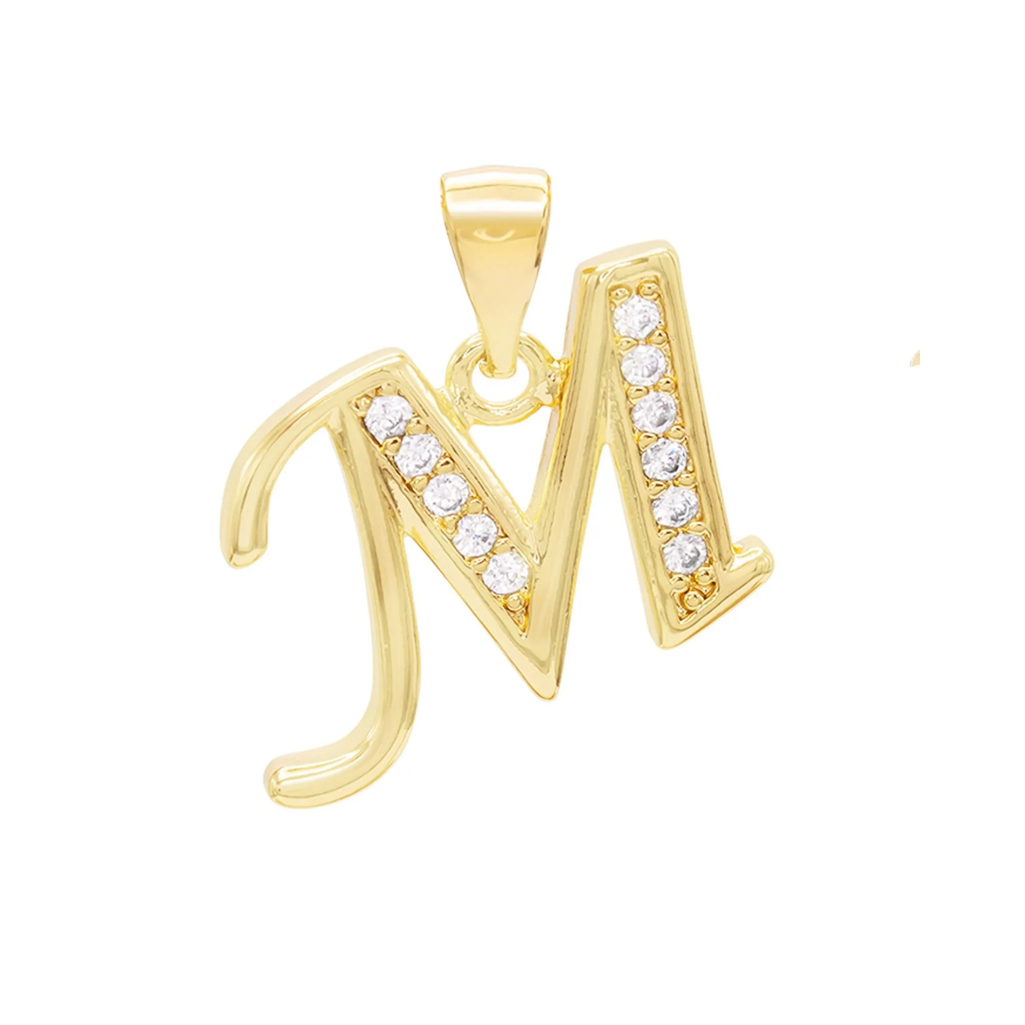 A-Z Letter CZ Pendant 14K Gold Filled Figaro Anklet Set 10" Women Jewelry