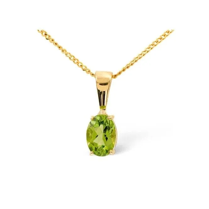 Acotis Diamonds 9K Gold Peridot Pendant Z1144