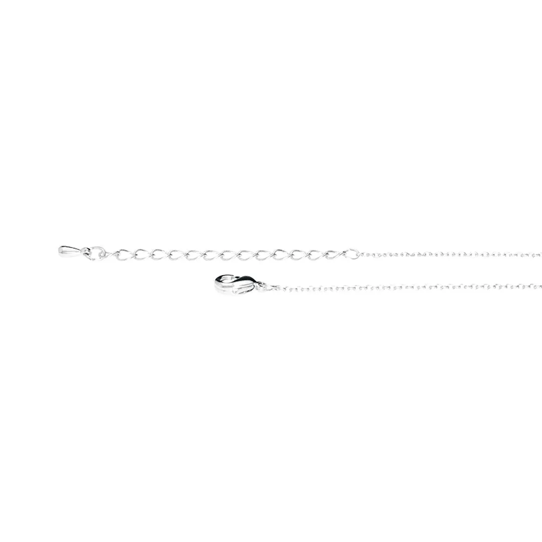 Amber Necklace Silver Plated
