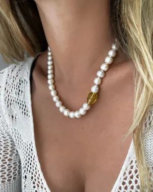 AMBER Pineapple Pearl Necklace