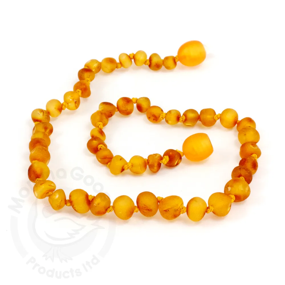 Amber Teething Unpolished Baroque Honey Baby Necklace