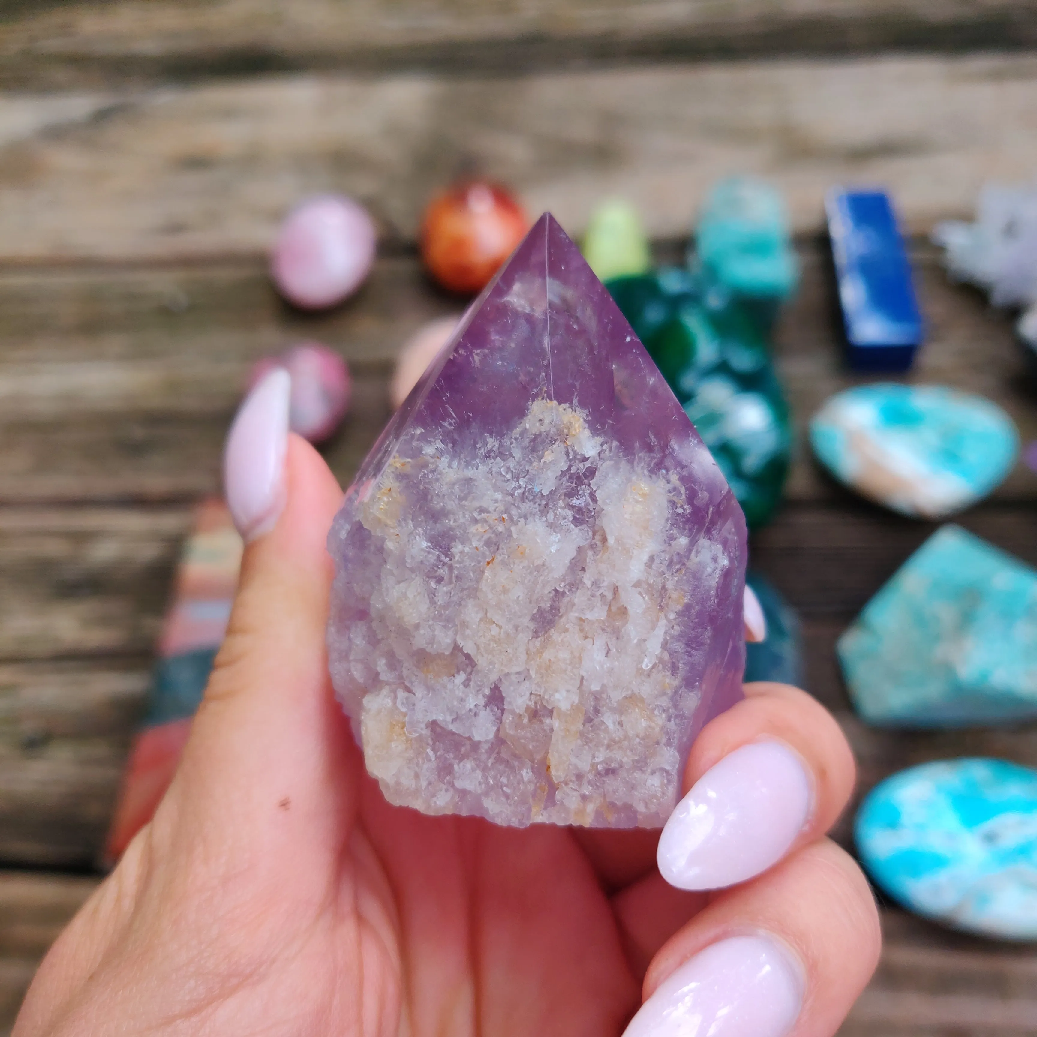 Amethyst Point, Polished Point with Rough Base (#10)