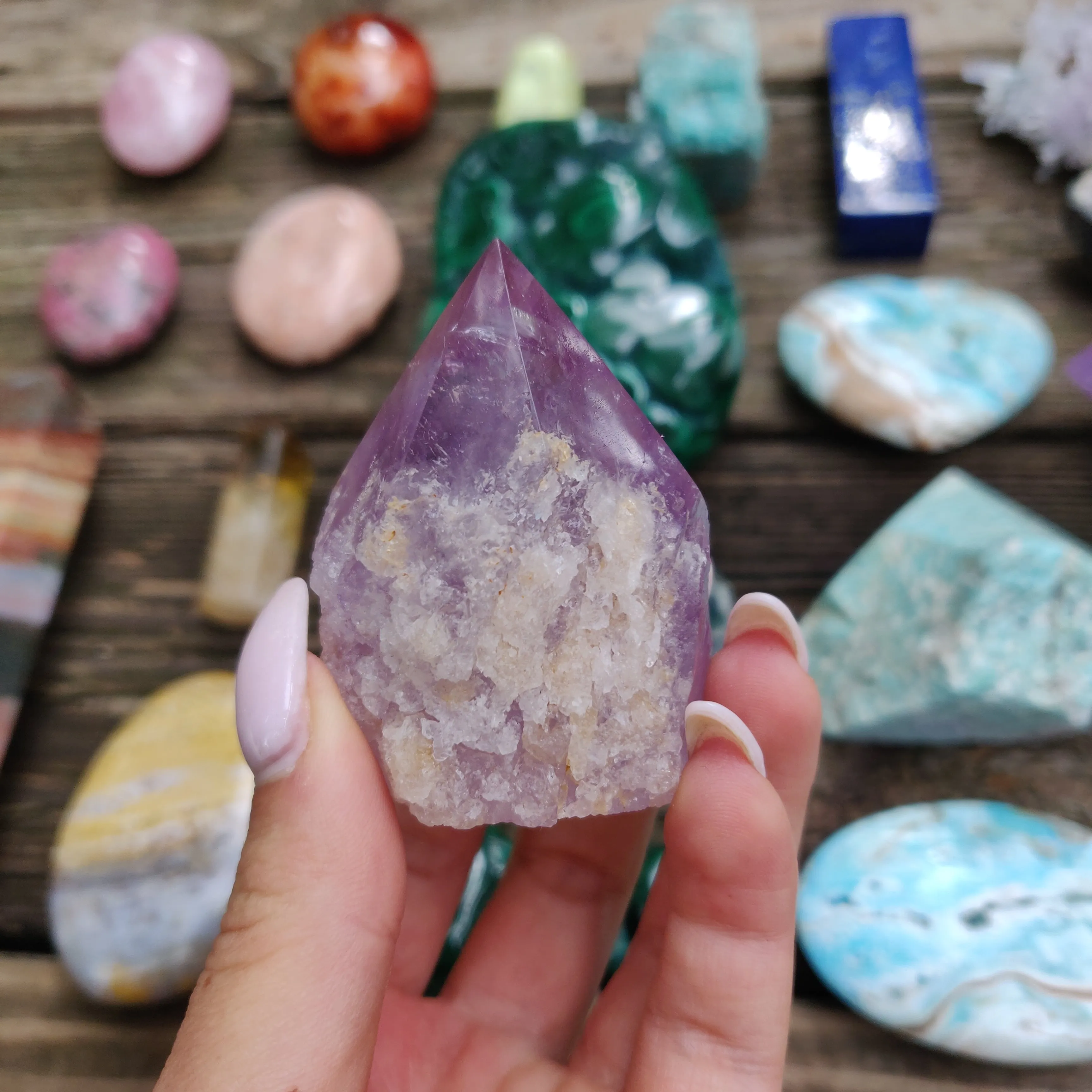 Amethyst Point, Polished Point with Rough Base (#10)