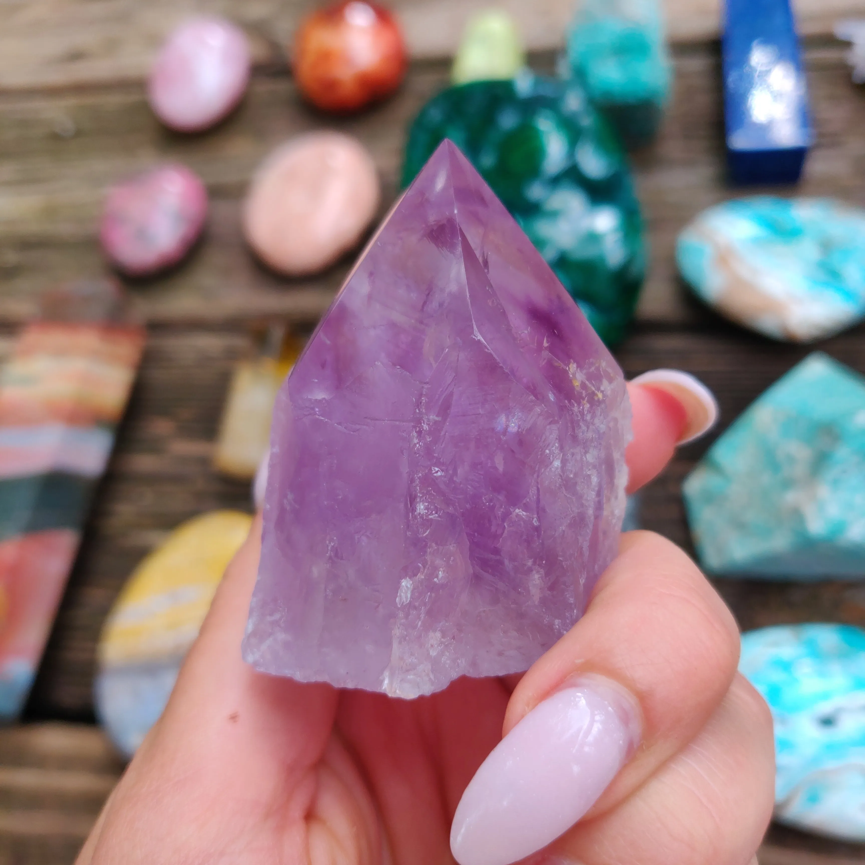 Amethyst Point, Polished Point with Rough Base (#10)