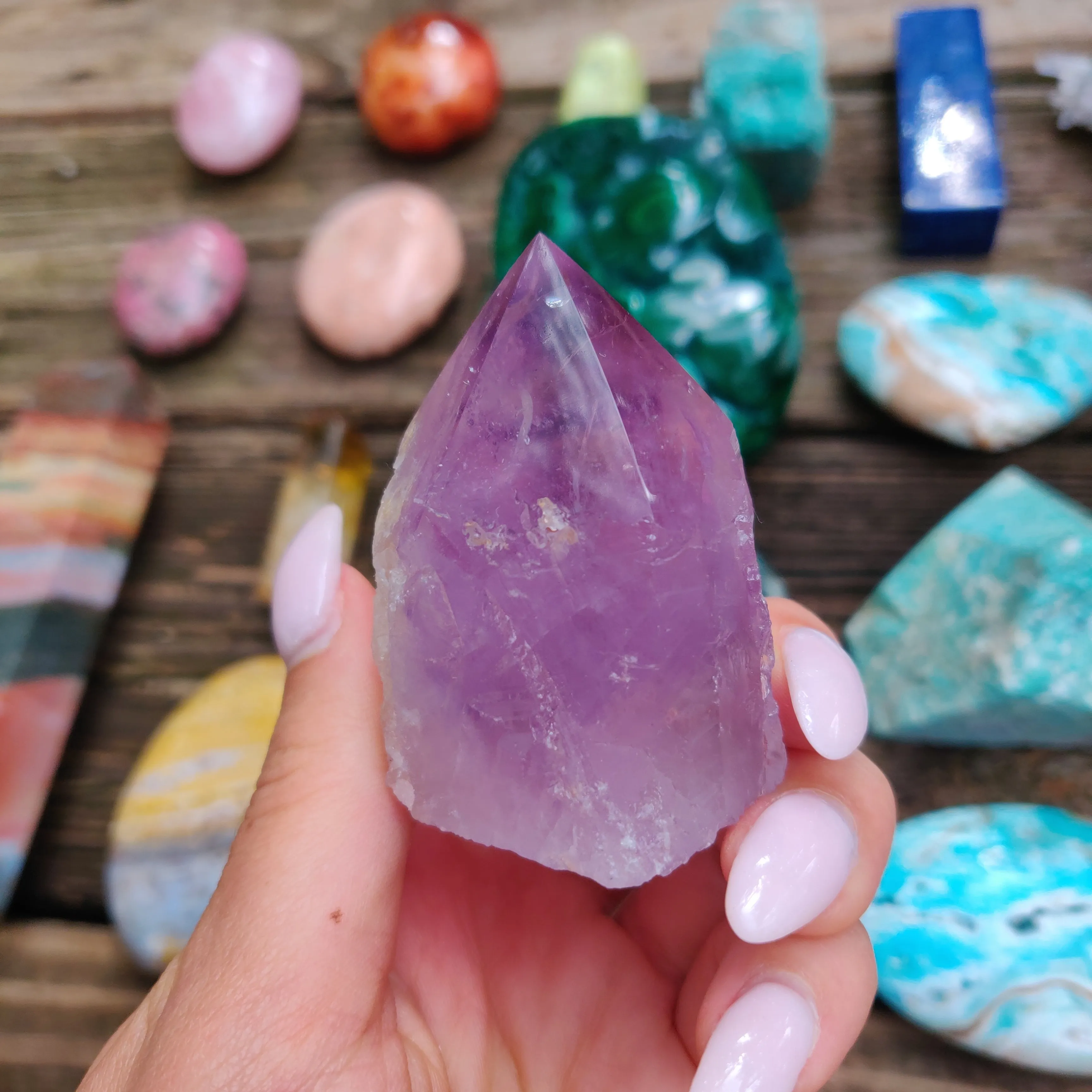 Amethyst Point, Polished Point with Rough Base (#10)