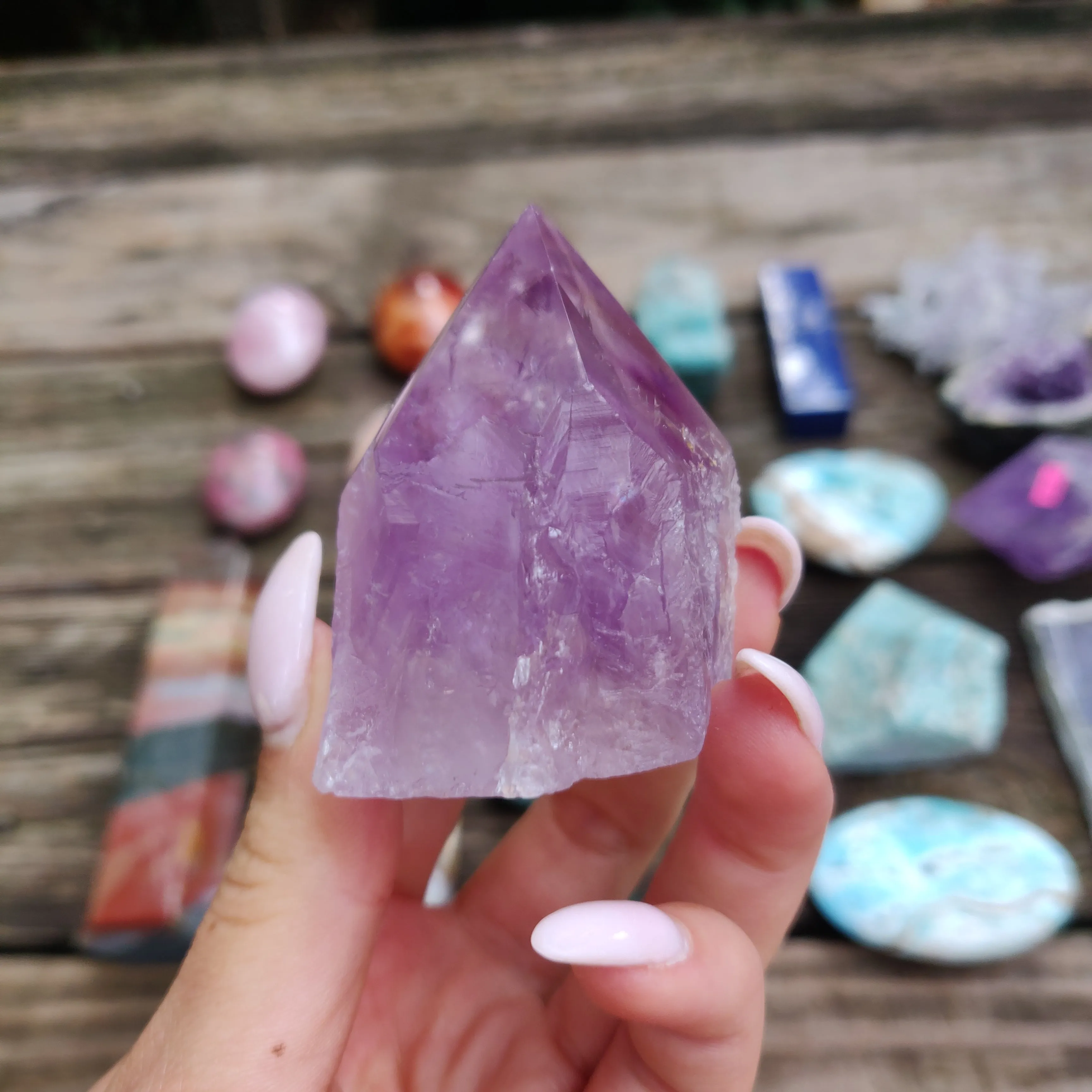 Amethyst Point, Polished Point with Rough Base (#10)