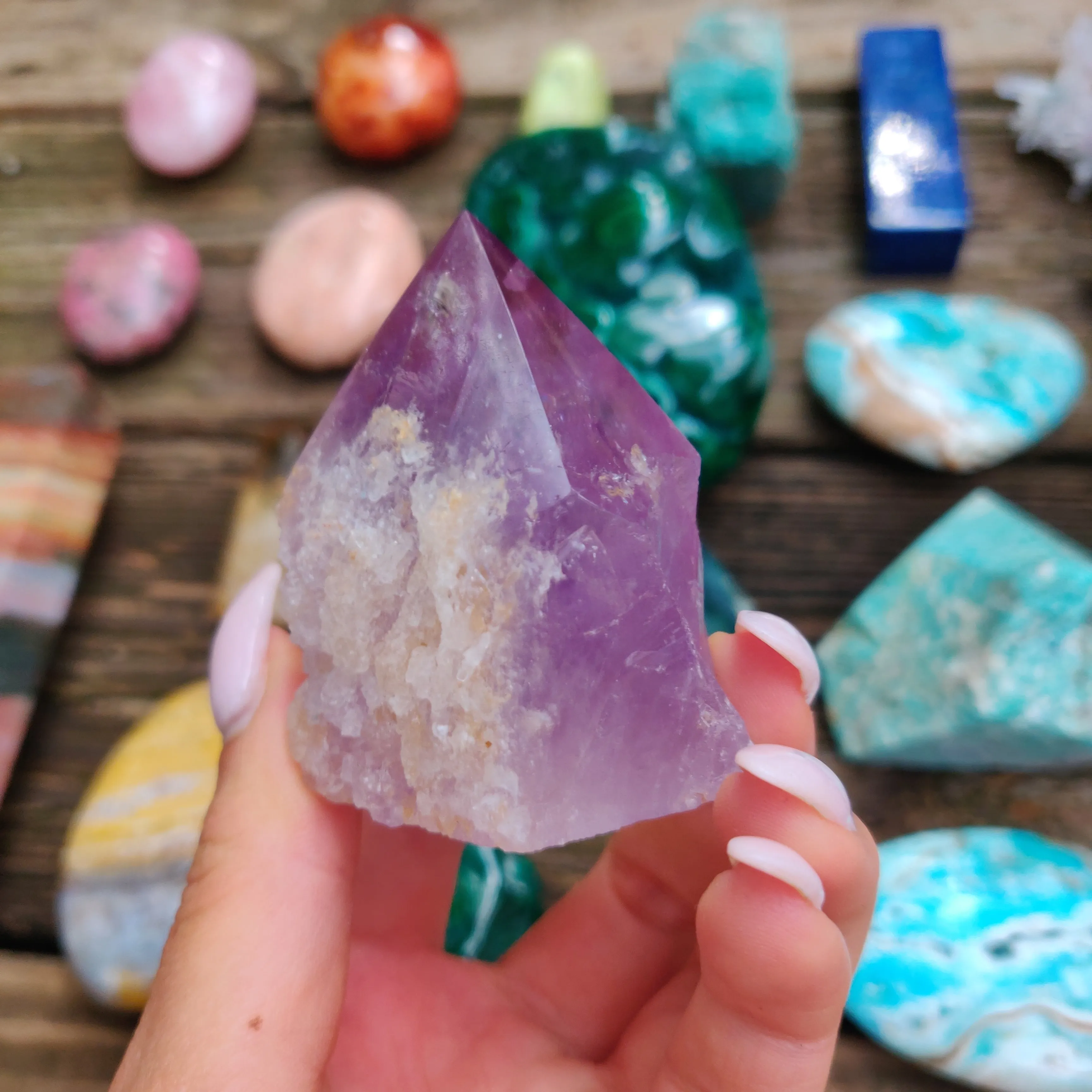 Amethyst Point, Polished Point with Rough Base (#10)