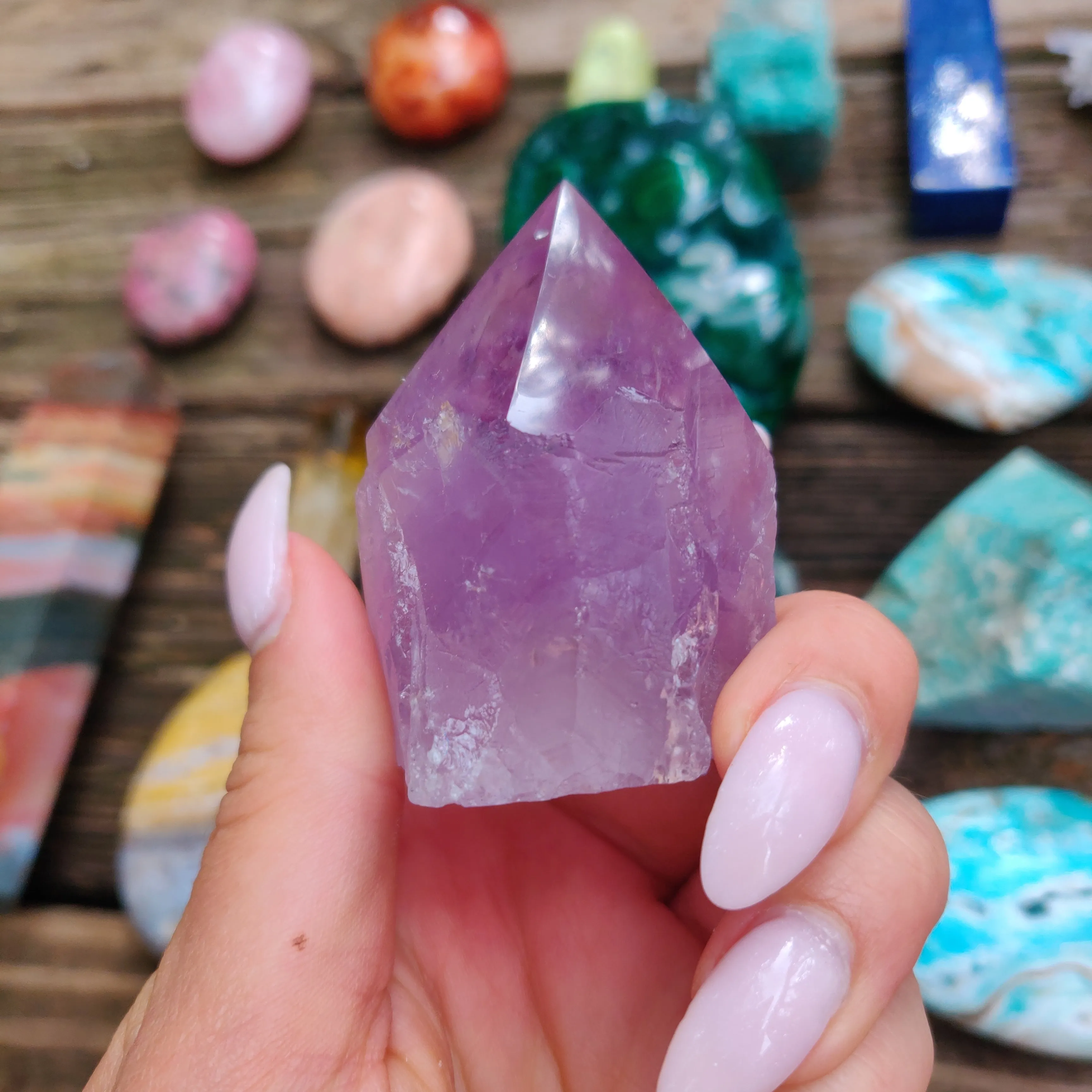 Amethyst Point, Polished Point with Rough Base (#10)
